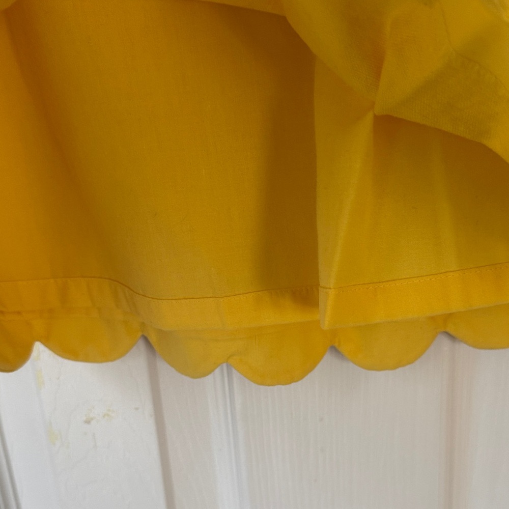 J. Crew Factory Yellow Scallop Hem Mini Skirt - Picture 4 of 5
